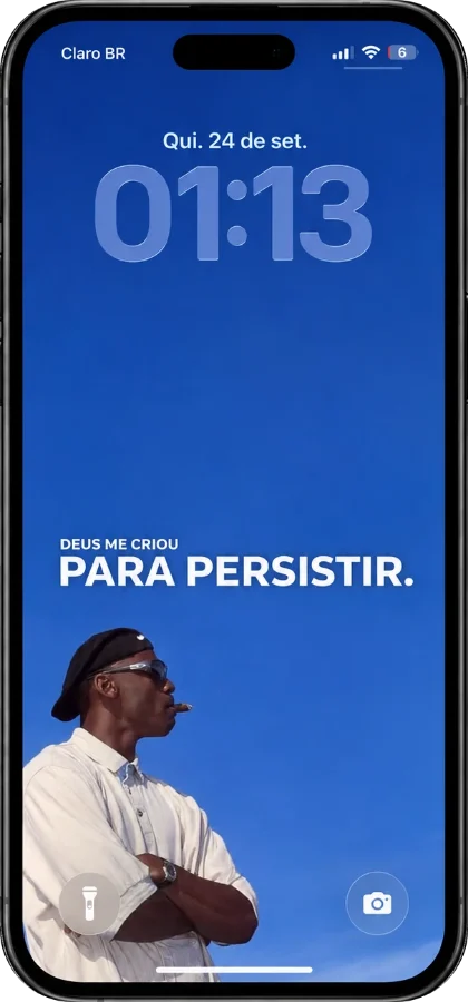 Wallpaper “Deus me criou para persistir”